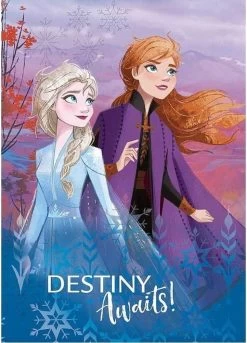 Disney Frozen Frozen Fleece Deken - 140 X 100 Cm. - Disney Anna En Elsa Plaid - Destiny Awaits!