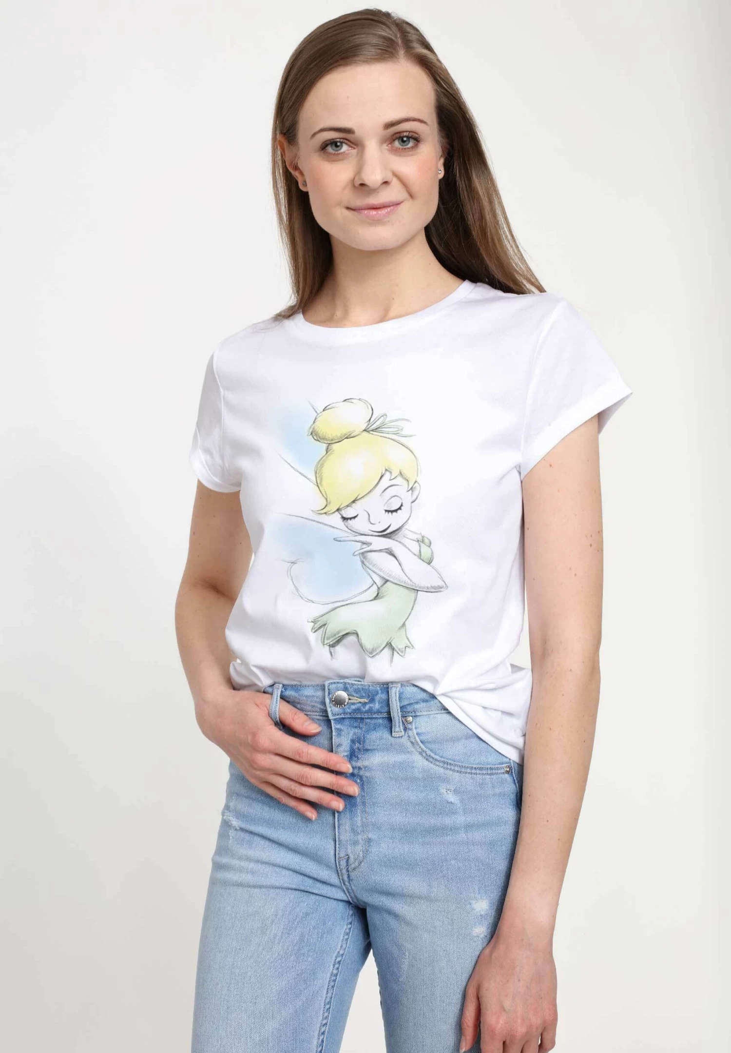 Disney Peter Pan Tink Sketch - T-Shirt Print - White 1 Disney Peter Pan Tink Sketch - T-Shirt Print - White