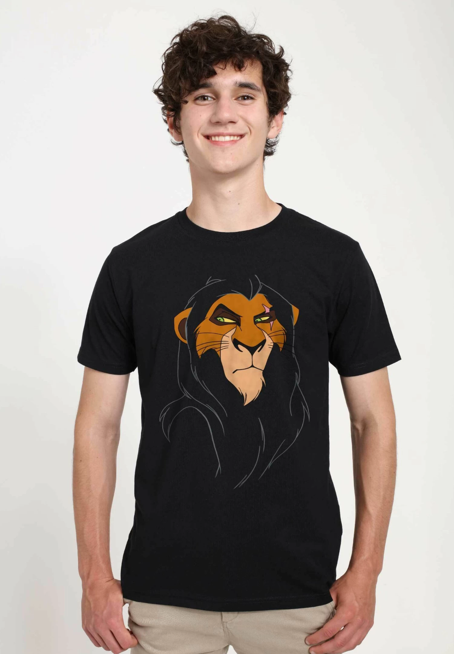 Disney The Lion King Big Face Scar Unisex - T-Shirt Print - Black 1 Disney The Lion King Big Face Scar Unisex - T-Shirt Print - Black