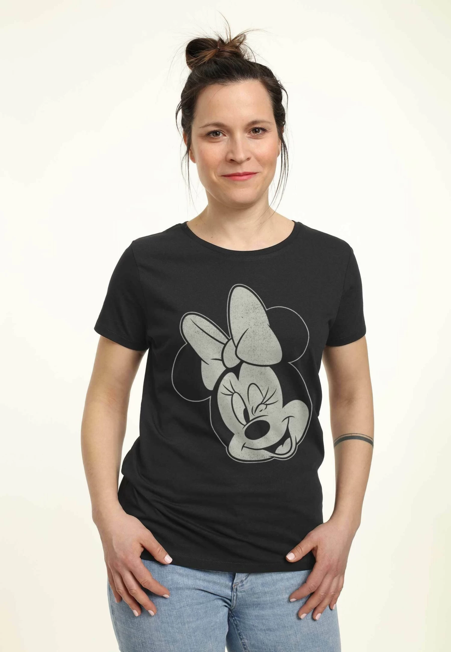 Disney Mickey Classic Minnie Wink - T-Shirt Print - Black 1 Disney Mickey Classic Minnie Wink - T-Shirt Print - Black