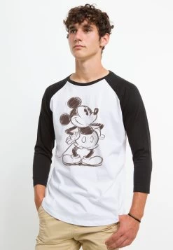 Disney Mickey And Friends Sketchy - Longsleeve - White Black -Mode Verkoop 8b3d25d1b11f43629018c222eac46b58