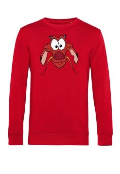 Disney Mulan Big Face Mushu - Sweater - Red -Mode Verkoop 8d84d140336a457d8d2365452cec132b