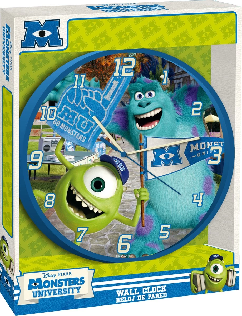 Disney Monster University Wandklok - Klok - 25 Cm 1 Disney Monster University Wandklok - Klok - 25 Cm