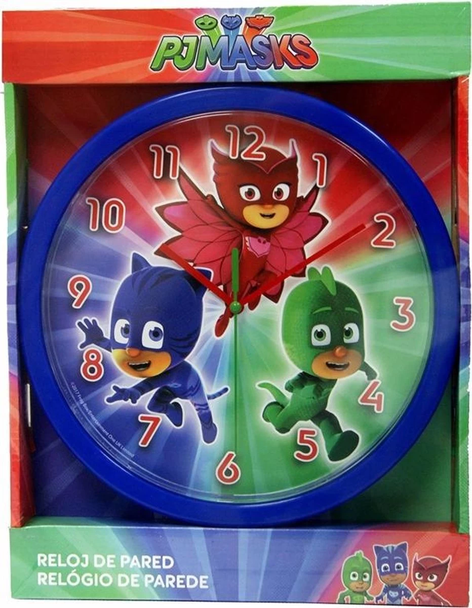 Disney Wandklok Pj Masks 25 Cm Groen 1 Disney Wandklok Pj Masks 25 Cm Groen
