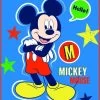 Disney Mickey Mouse Expressions - Plaid - 110 X 140 Cm - Blauw