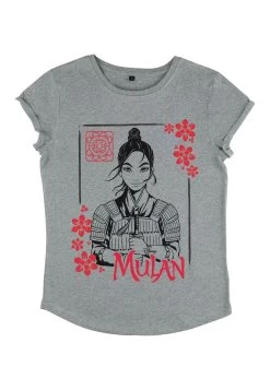 Disney Mulan: Live Action Ink Line Mulan - T-Shirt Print - Melange Grey -Mode Verkoop 94cbefd9b9f84de493948a8d8820a504