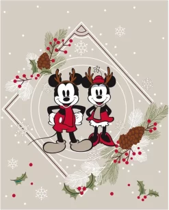Disney Minnie & Mickey Mouse Fleeceplaid, Christmas - 150 X 120 Cm - Polyester