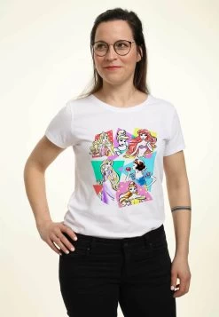 Disney Princesses Neon Pop - T-Shirt Print - White -Mode Verkoop 970cb94723834bd0b54ace193b979baf