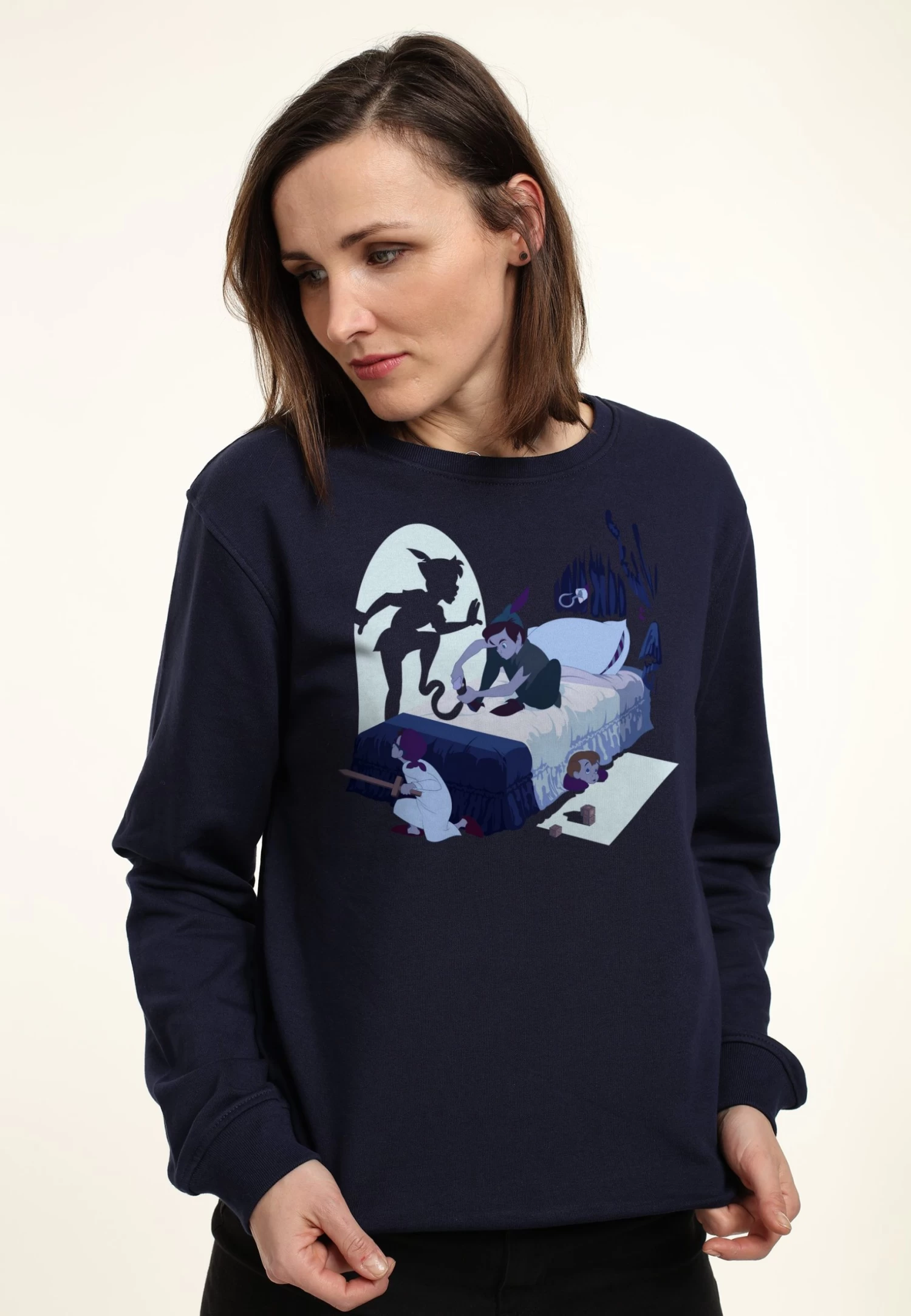 Disney Peter Pan Candid Shadow - Sweater - Navy Blue 3 Disney Peter Pan Candid Shadow - Sweater - Navy Blue - Afbeelding 3