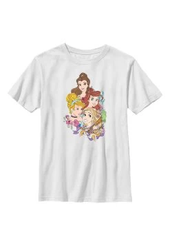 Disney Princesses Portrait Vignette - T-Shirt Print - White