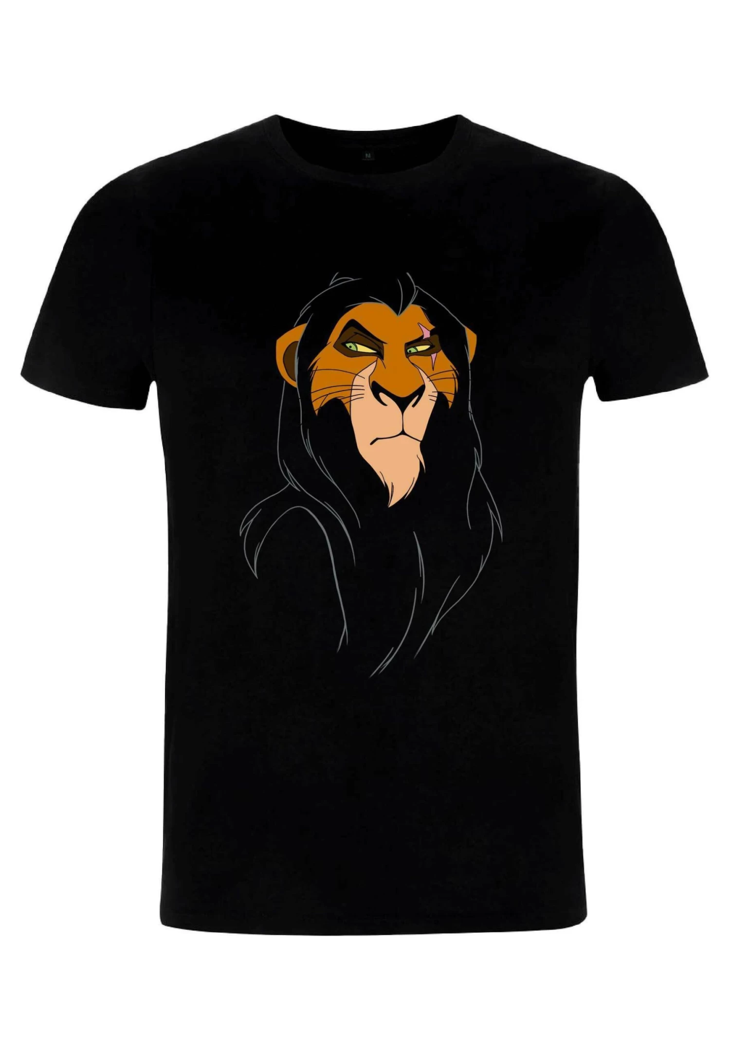 Disney The Lion King Big Face Scar Unisex - T-Shirt Print - Black 4 Disney The Lion King Big Face Scar Unisex - T-Shirt Print - Black - Afbeelding 4