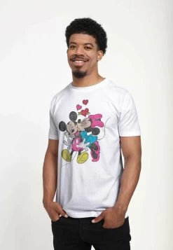 Disney Mickey Mouse Mickey Minnie Love Unisex - T-Shirt Print - White -Mode Verkoop 9ea593c233124471bc4025d1ef49b1ae