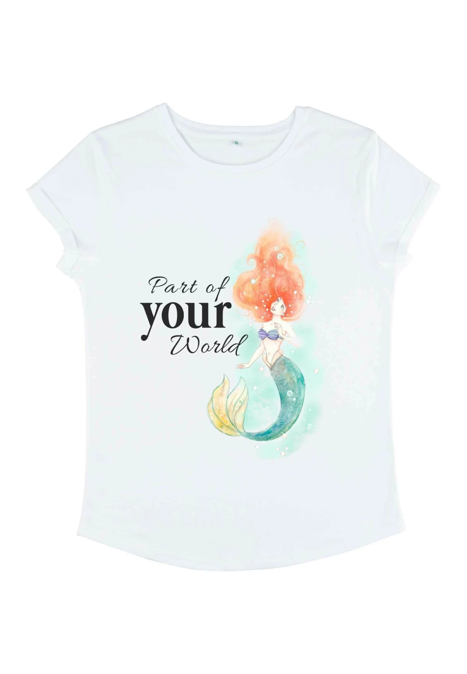 Disney The Little Mermaid Peaceful Ariel World - T-Shirt Print - White 5 Disney The Little Mermaid Peaceful Ariel World - T-Shirt Print - White - Afbeelding 5