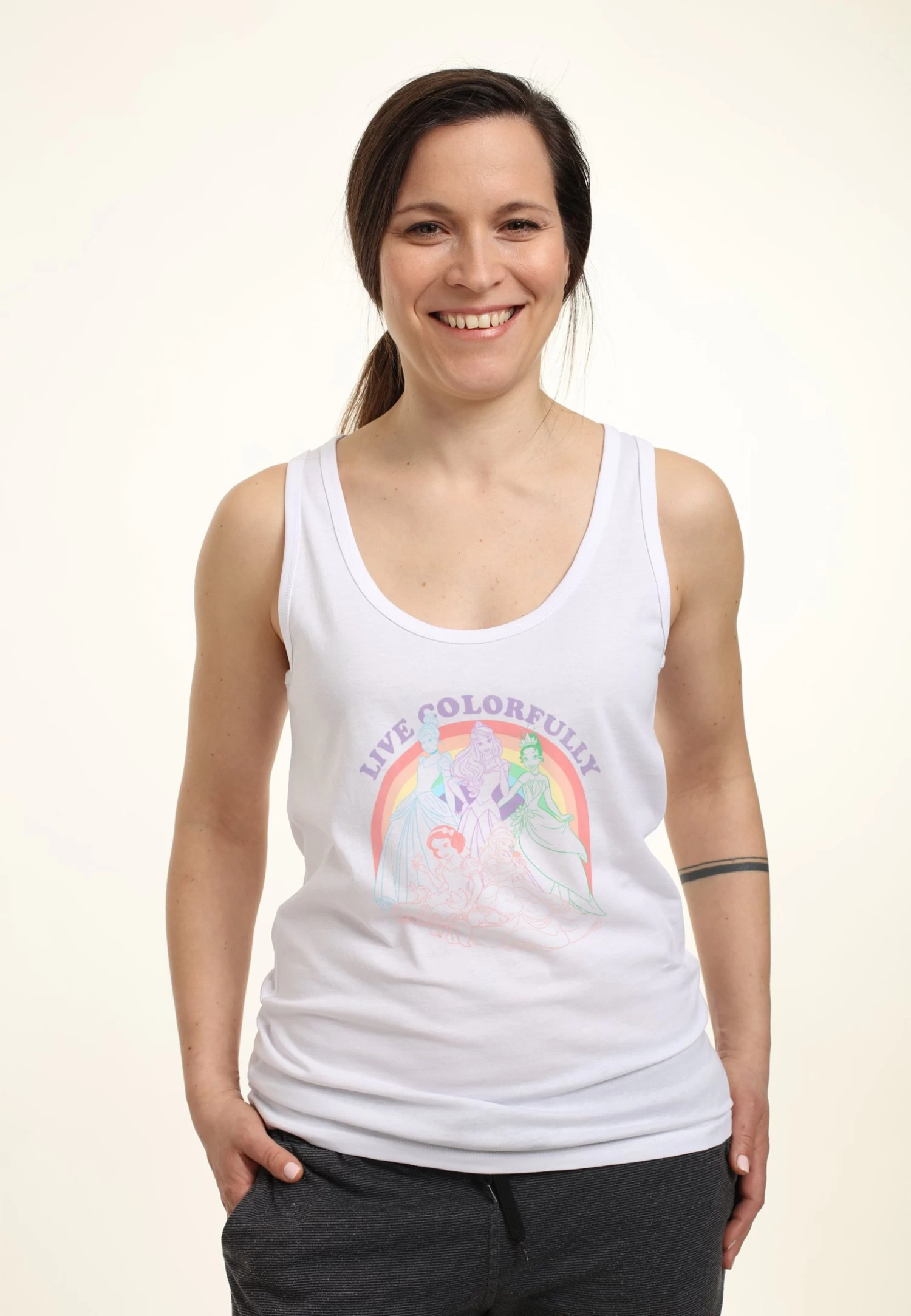 Disney Princesses Rainbow Princess - Top - White 3 Disney Princesses Rainbow Princess - Top - White - Afbeelding 3