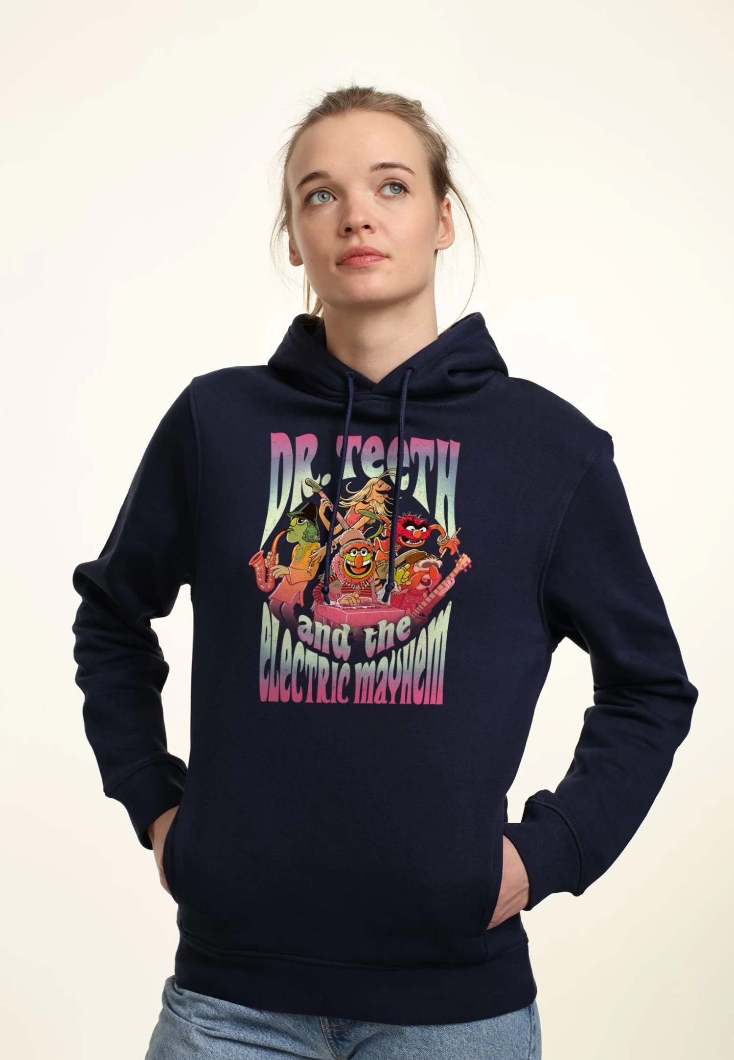 Disney Muppets Dr Teeth Band - Hoodie - Navy Blue 1 Disney Muppets Dr Teeth Band - Hoodie - Navy Blue