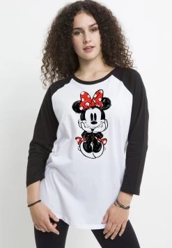 Disney Mickey And Friends Sitting Minnie Sketch - Longsleeve - White/Black -Mode Verkoop a487b6a3666b4f90913c36cf8959b64f