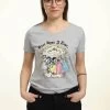 Disney Princesses Vintage Princess Group - T-Shirt Print - Heather Grey