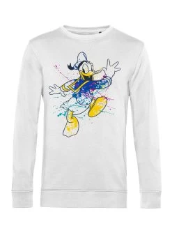 Disney Classic Mickey Splatter Donald - Sweater - White -Mode Verkoop a5bb30b3574441e3912f5803b96aa99e