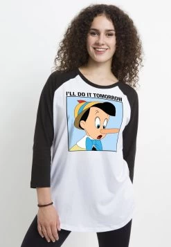 Disney Pinocchio Do It Tomorrow - Longsleeve - White Black -Mode Verkoop a77bba1578854f848cad6db94251eade