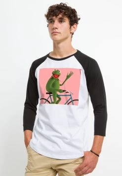 Disney Muppets Biking Kermit - Longsleeve - White Black -Mode Verkoop a9738246d99a4d619dde05711ece6332