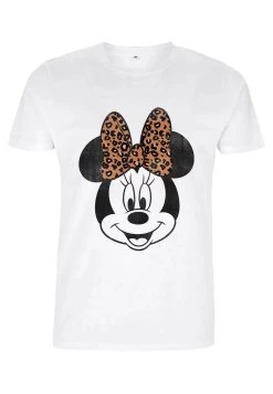 Disney Mickey Classic Modern Minnie Face Leopard Unisex - T-Shirt Print - White -Mode Verkoop b378ebb2f48e41078bf5587f907e4036