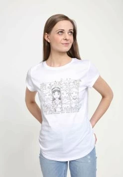 Disney Princesses Princesses Floral - T-Shirt Print - White -Mode Verkoop b712e79f8ed849c795479440560f4c7b