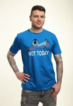 Disney Lilo & Stitch Not Today Unisex - T-Shirt Print - Bright Blue -Mode Verkoop b7e77e5e8c1b4a58a25bd7837ddabd01