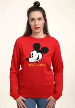 Disney Mickey Classic Best Papa - Sweater - Red -Mode Verkoop b98272f55e4b4fa3852c872856206cbd