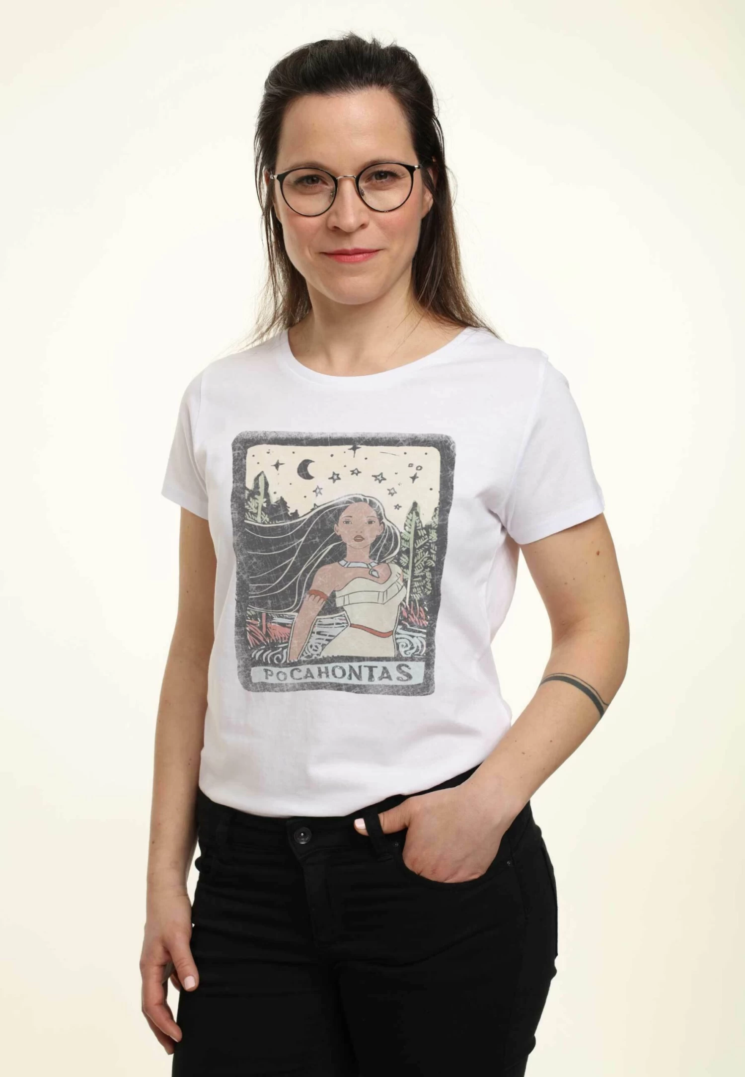 Disney Princess Pocahontas Block - T-Shirt Print - White 4 Disney Princess Pocahontas Block - T-Shirt Print - White - Afbeelding 4