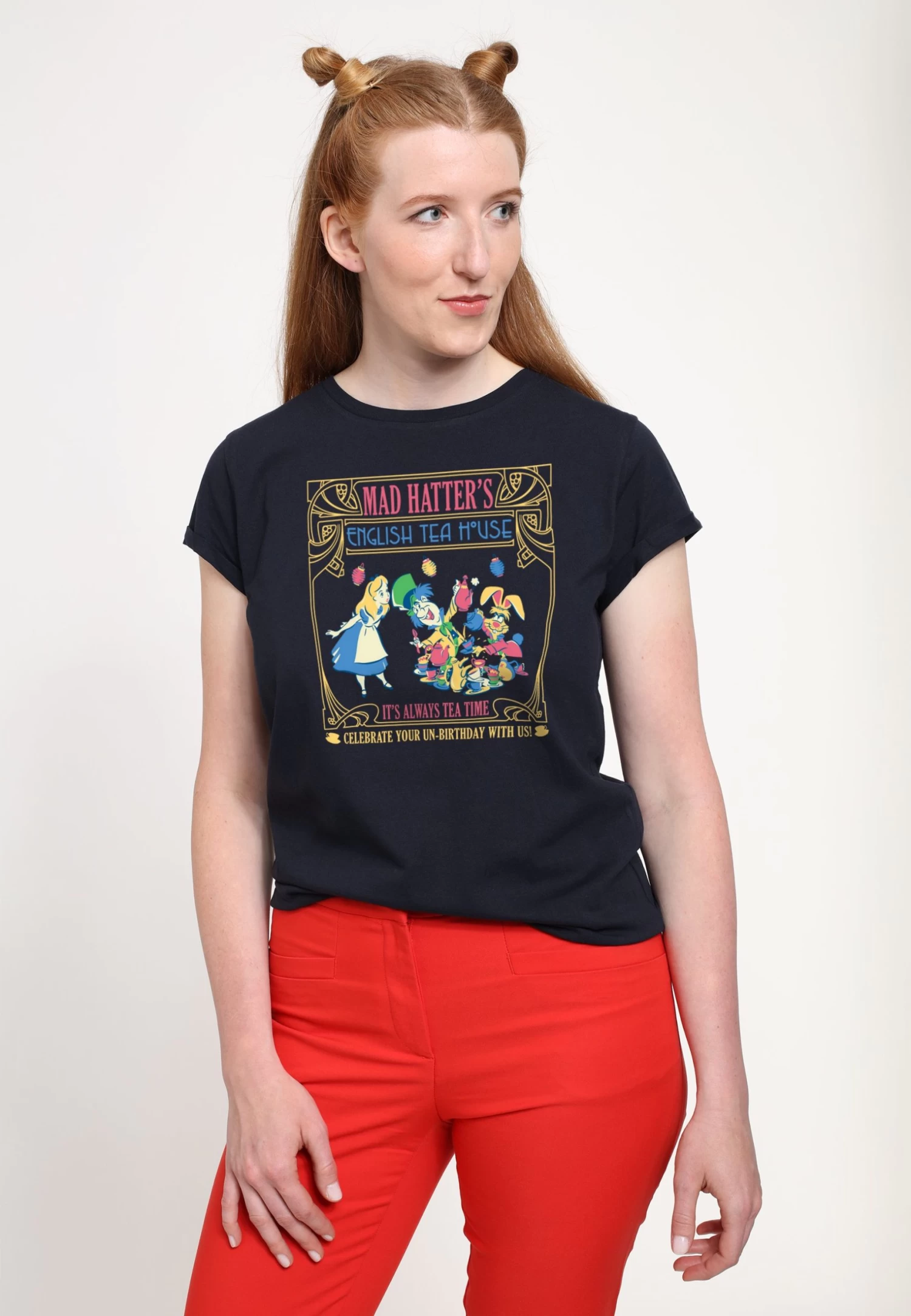 Disney Alice In Wonderland Dis Mad Hatter Tea - Dsax03Jmsc - T-Shirt Print - Navy Blue 3 Disney Alice In Wonderland Dis Mad Hatter Tea - Dsax03Jmsc - T-Shirt Print - Navy Blue - Afbeelding 3