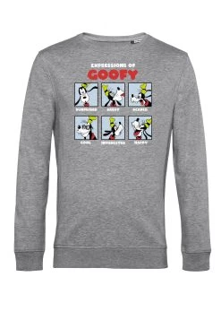 Disney Mickey Friends Expressions Of Goofy - Sweater - Heather Grey -Mode Verkoop bb299b084ba64eb8aa42df327fe6df33