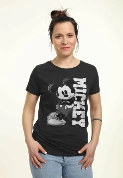 Disney Classic Mickey Mickey Lean - T-Shirt Print - Black