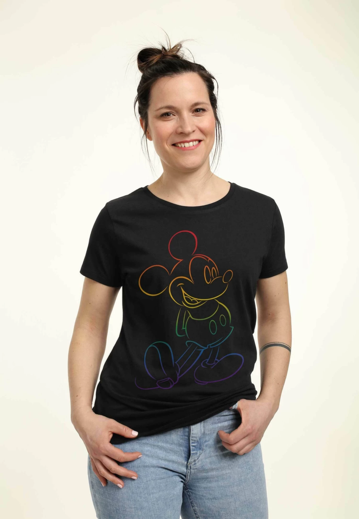 Disney Mickey Mouse Big Pride - T-Shirt Print - Black 3 Disney Mickey Mouse Big Pride - T-Shirt Print - Black - Afbeelding 3