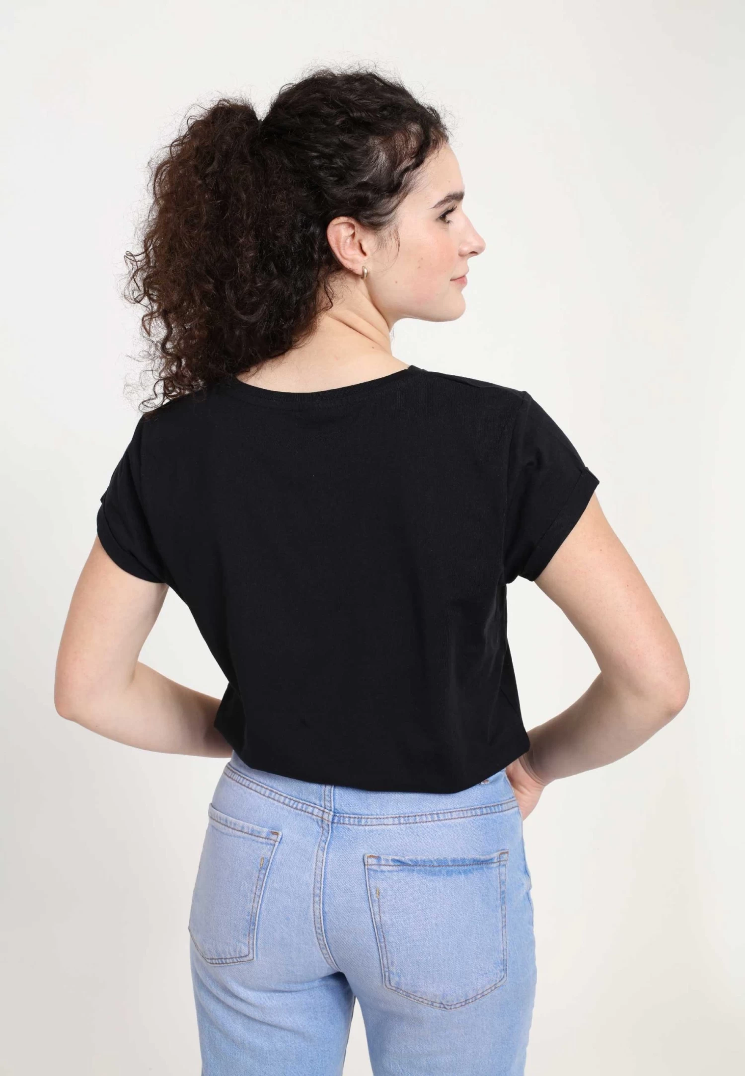 Disney Alice In Wonderland Alice Plant Smell- T-Shirt Print - Black 2 Disney Alice In Wonderland Alice Plant Smell- T-Shirt Print - Black - Afbeelding 2