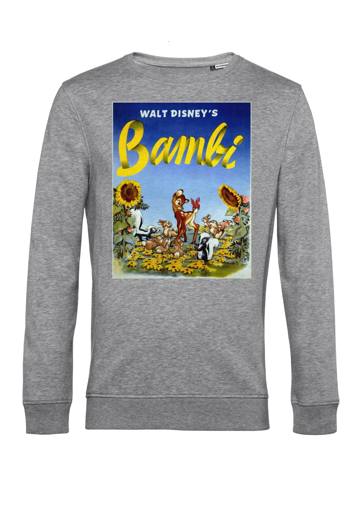 Disney Bambi Sunflowers - Sweater - Heather Grey 4 Disney Bambi Sunflowers - Sweater - Heather Grey - Afbeelding 4