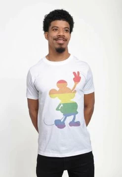 Disney Mickey Classic Love Is Love Pride Mickey Unisex - T-Shirt Print - White -Mode Verkoop c304b3de8d424332a26064432a92ae37