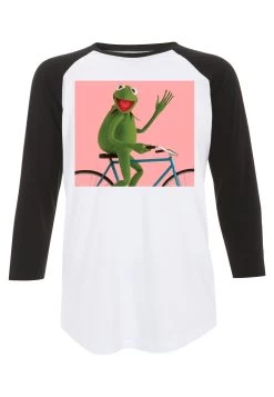 Disney Muppets Biking Kermit - Longsleeve - White Black -Mode Verkoop c45190bbf991455d9e176ddecda76b98