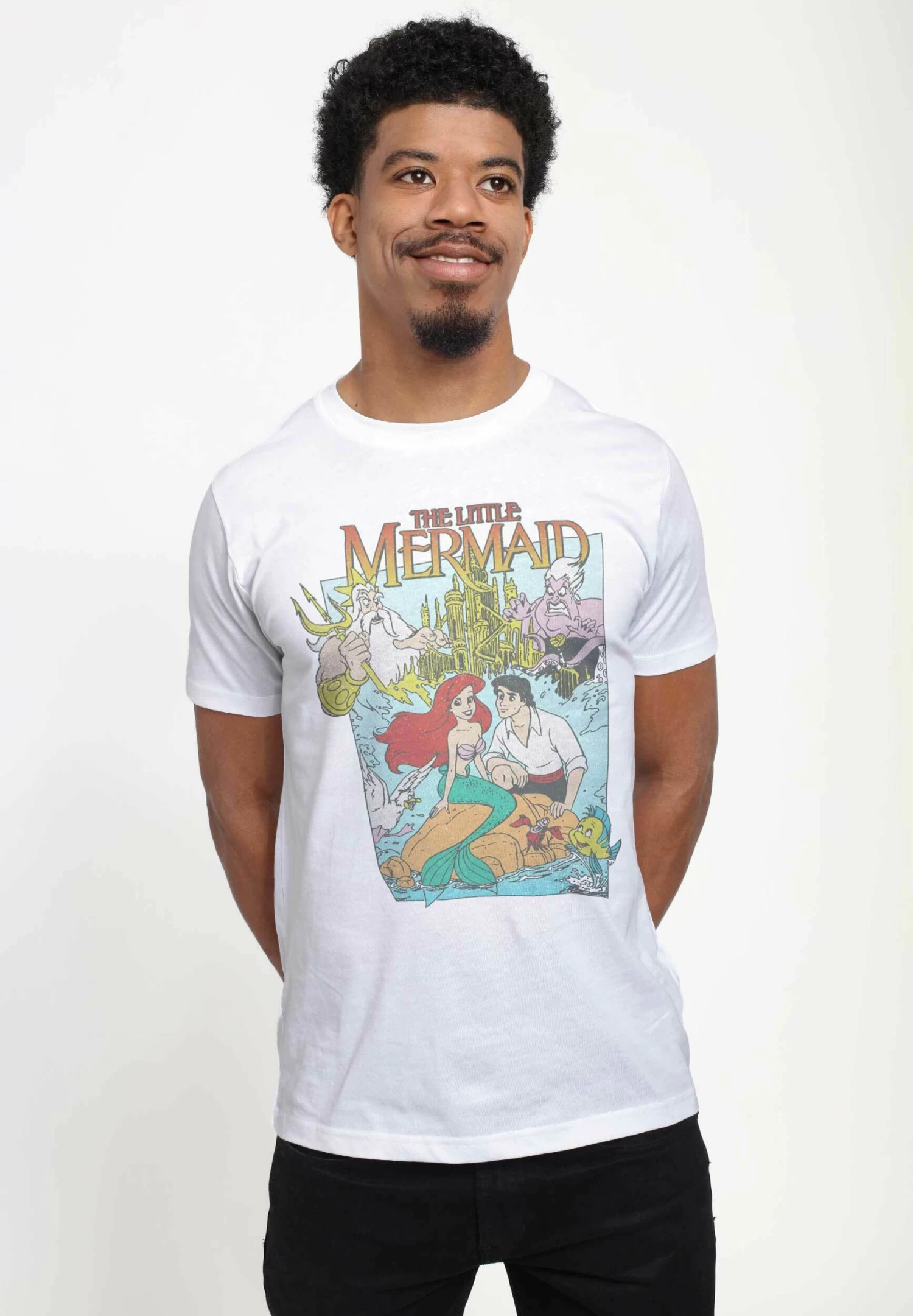 Disney The Little Mermaid Mermaid Cover Unisex - T-Shirt Print - White 4 Disney The Little Mermaid Mermaid Cover Unisex - T-Shirt Print - White - Afbeelding 4