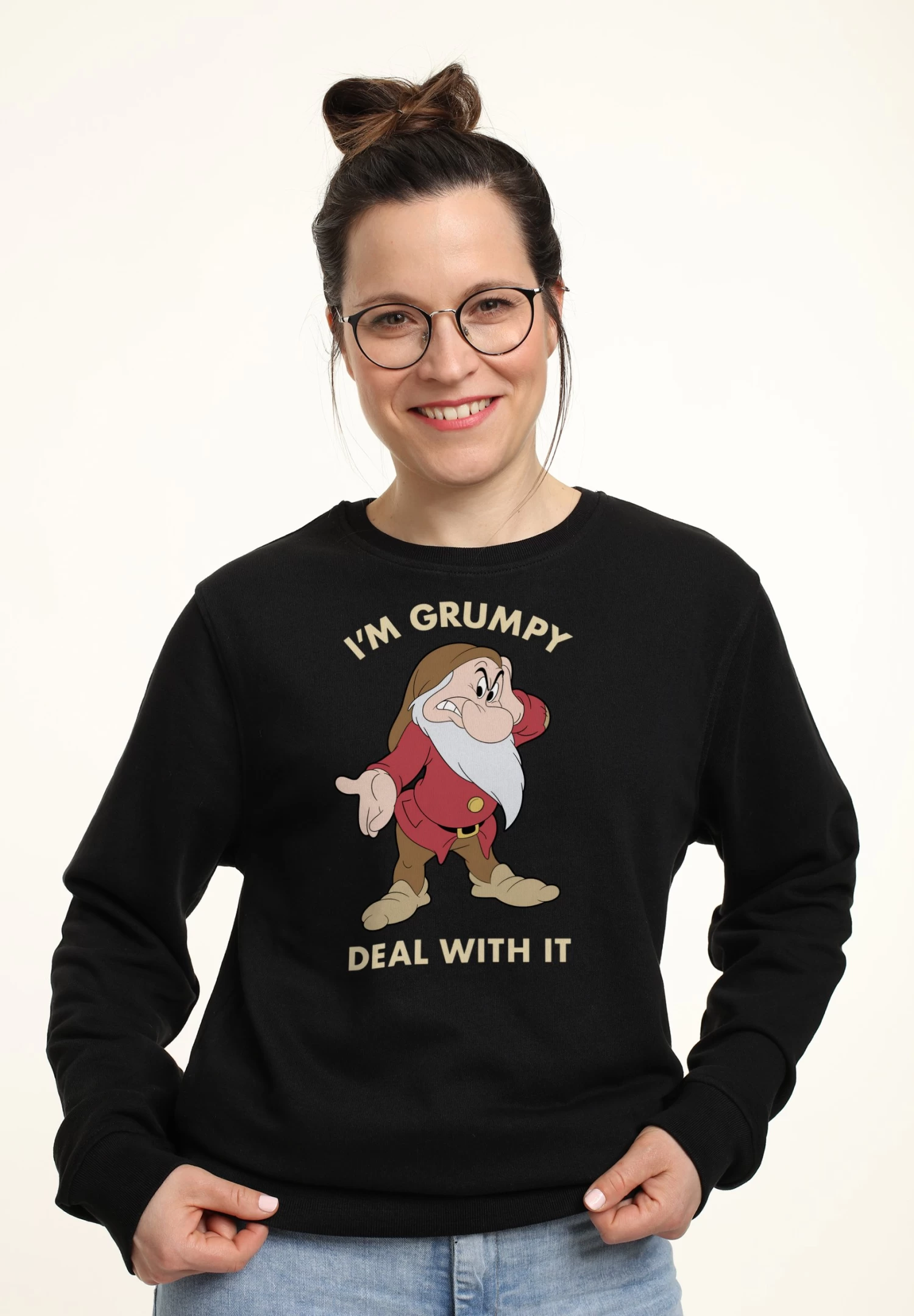 Disney Snow White Grumpy Deal - Sweater - Black 1 Disney Snow White Grumpy Deal - Sweater - Black