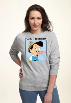Disney Pinocchio Do It Tomorrow - Sweater - Heather Grey