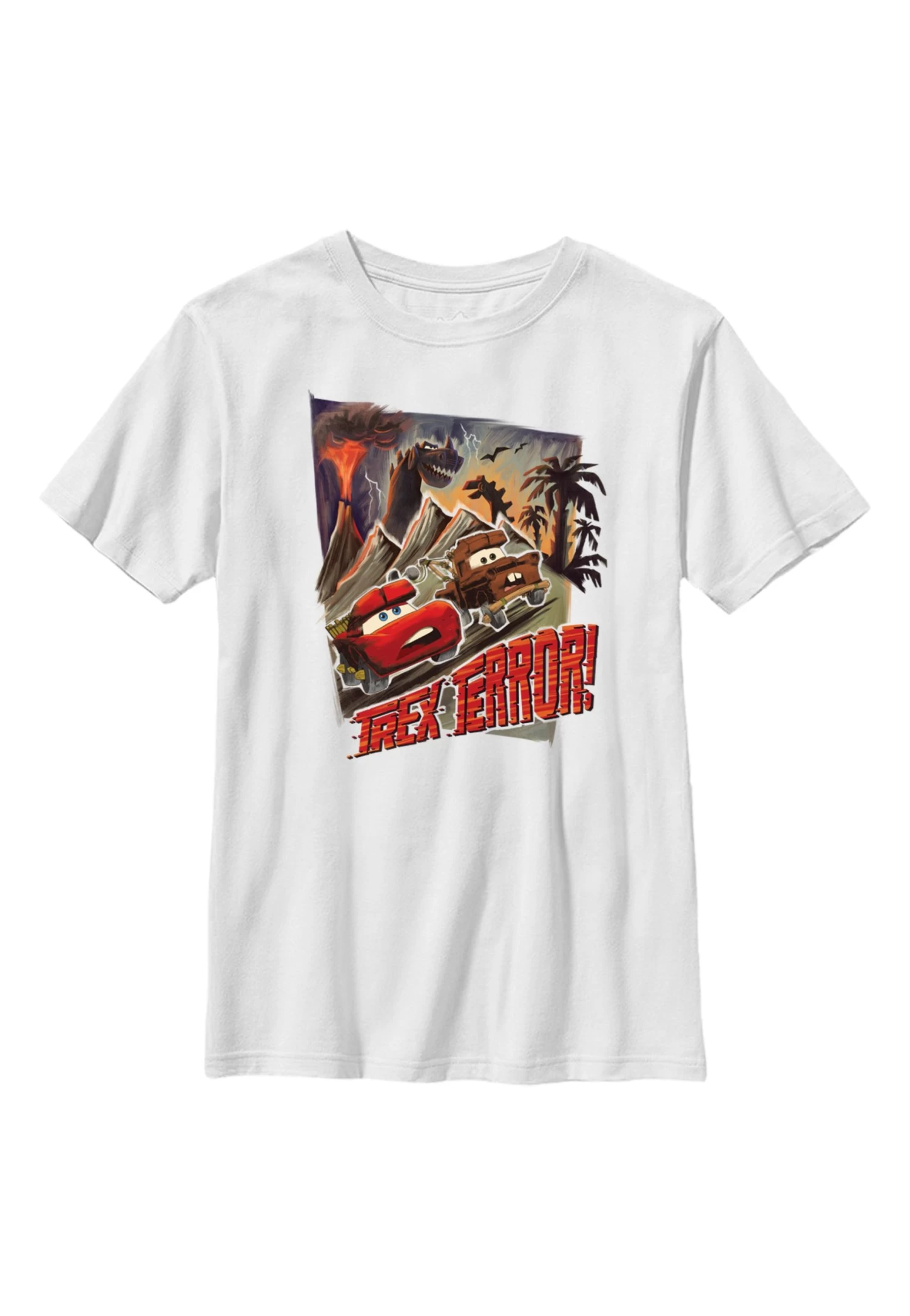 Disney Cars-Cars 2 Trex Terror - T-Shirt Print - White 1 Disney Cars-Cars 2 Trex Terror - T-Shirt Print - White