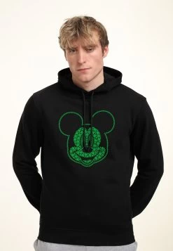 Disney Classic Mickey Micky Shamrocks - Hoodie - Black -Mode Verkoop cbaecc32600b451580d7dde074734447
