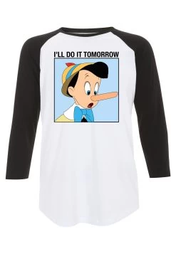 Disney Pinocchio Do It Tomorrow - Longsleeve - White Black -Mode Verkoop ccdfb5c0e4954037b52cd403589239c9