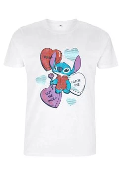 Disney Lilo & Stitch Heart Pizza Unisex - T-Shirt Print - White -Mode Verkoop cda211dcbfe24e34845f080e95e33c60