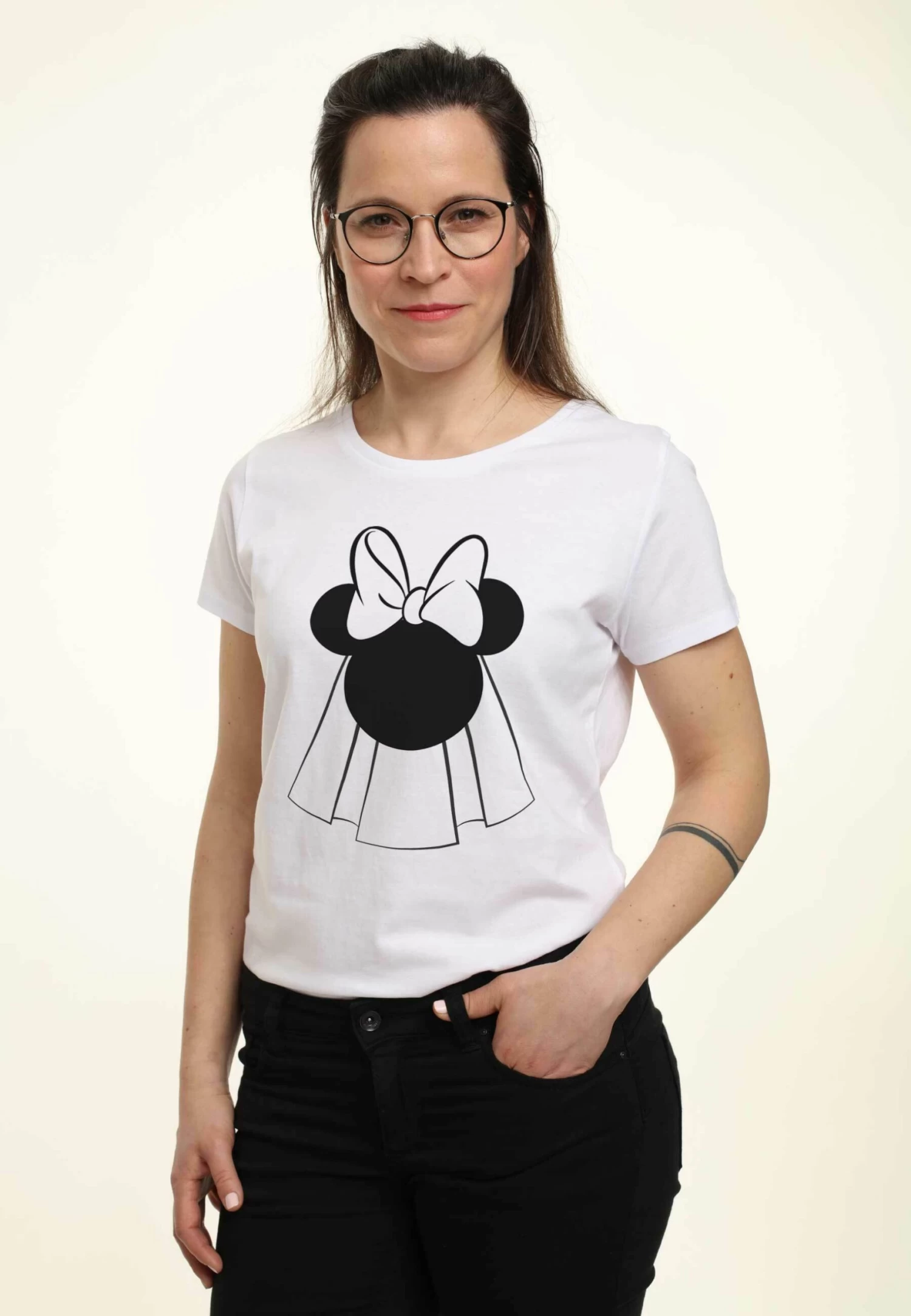 Disney Mickey Classic Mouse Bride - T-Shirt Print - White 4 Disney Mickey Classic Mouse Bride - T-Shirt Print - White - Afbeelding 4