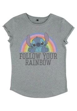 Disney Lilo & Stitch Stitch Rainbow - T-Shirt Print - Melange Grey 6 Disney Lilo & Stitch Stitch Rainbow - T-Shirt Print - Melange Grey -Mode Verkoop d35f0cceae5a4866a0dc912230efe84f