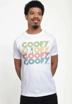 Disney Classic Mickey Retro Stack Goofy Unisex - T-Shirt Print - White -Mode Verkoop d3665141a681476e91ffdb75de109469