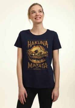 Disney Lion King Savanna Poster - T-Shirt Print - Navy Blue