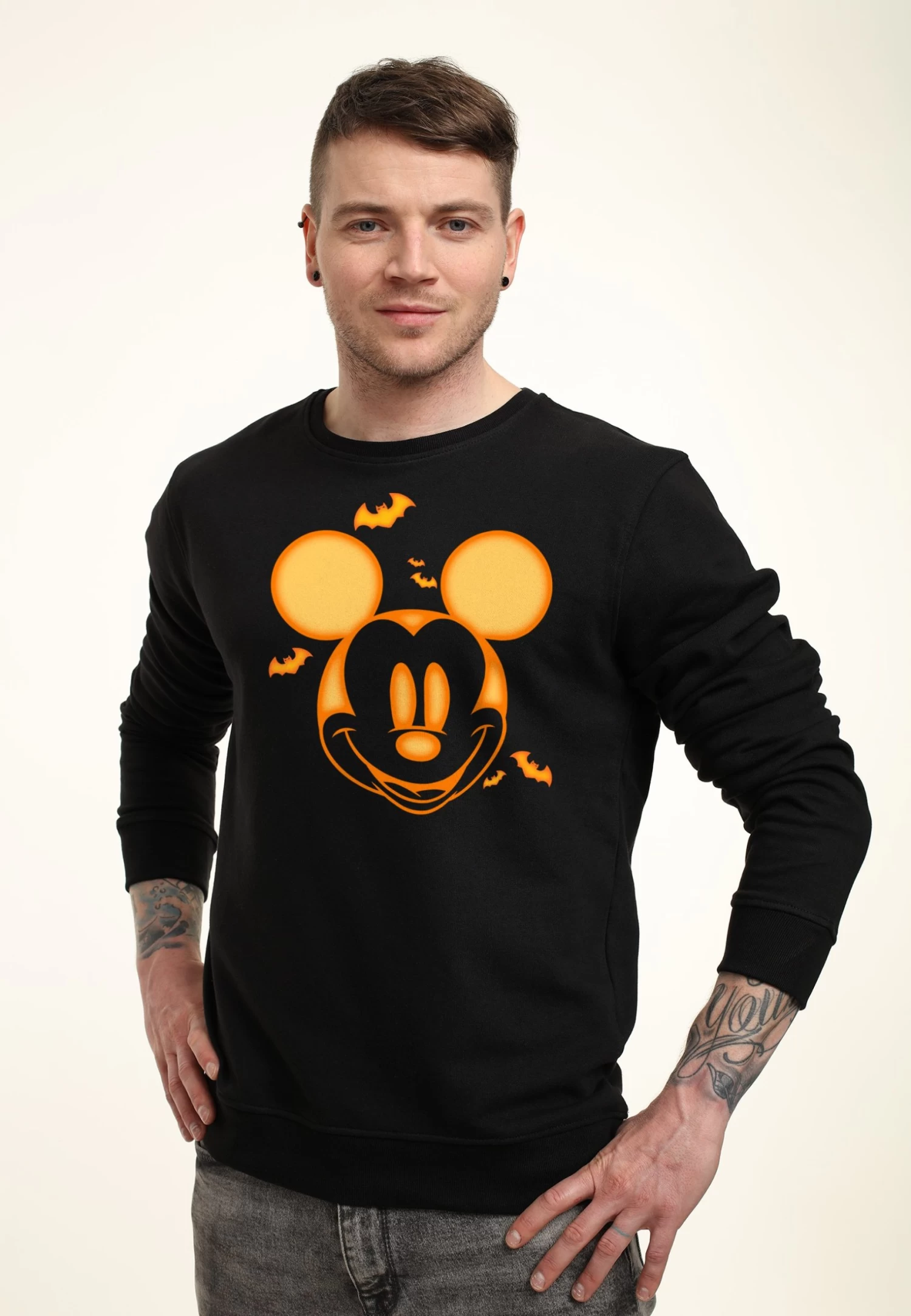 Disney Mickey Classic Mickey Pumpkin - Sweater - Black 3 Disney Mickey Classic Mickey Pumpkin - Sweater - Black - Afbeelding 3