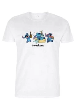 Disney Lilo Stitch Stitch Weekend - T-Shirt Print - White